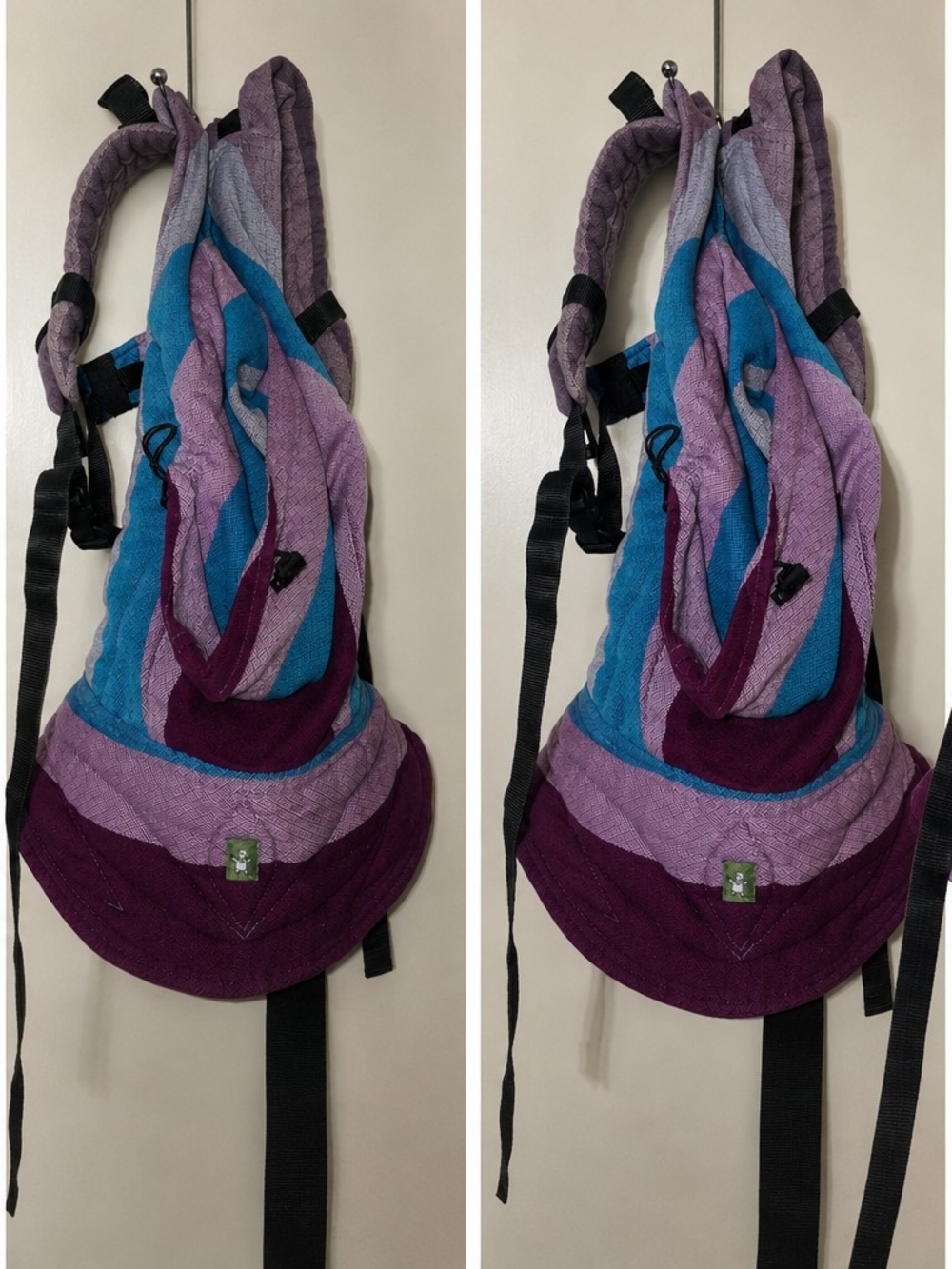 Striped Purple & Teal LennyLamb Toddler Carrier
